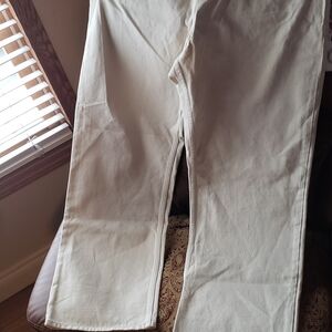 H&M Beige High-Waist Pants